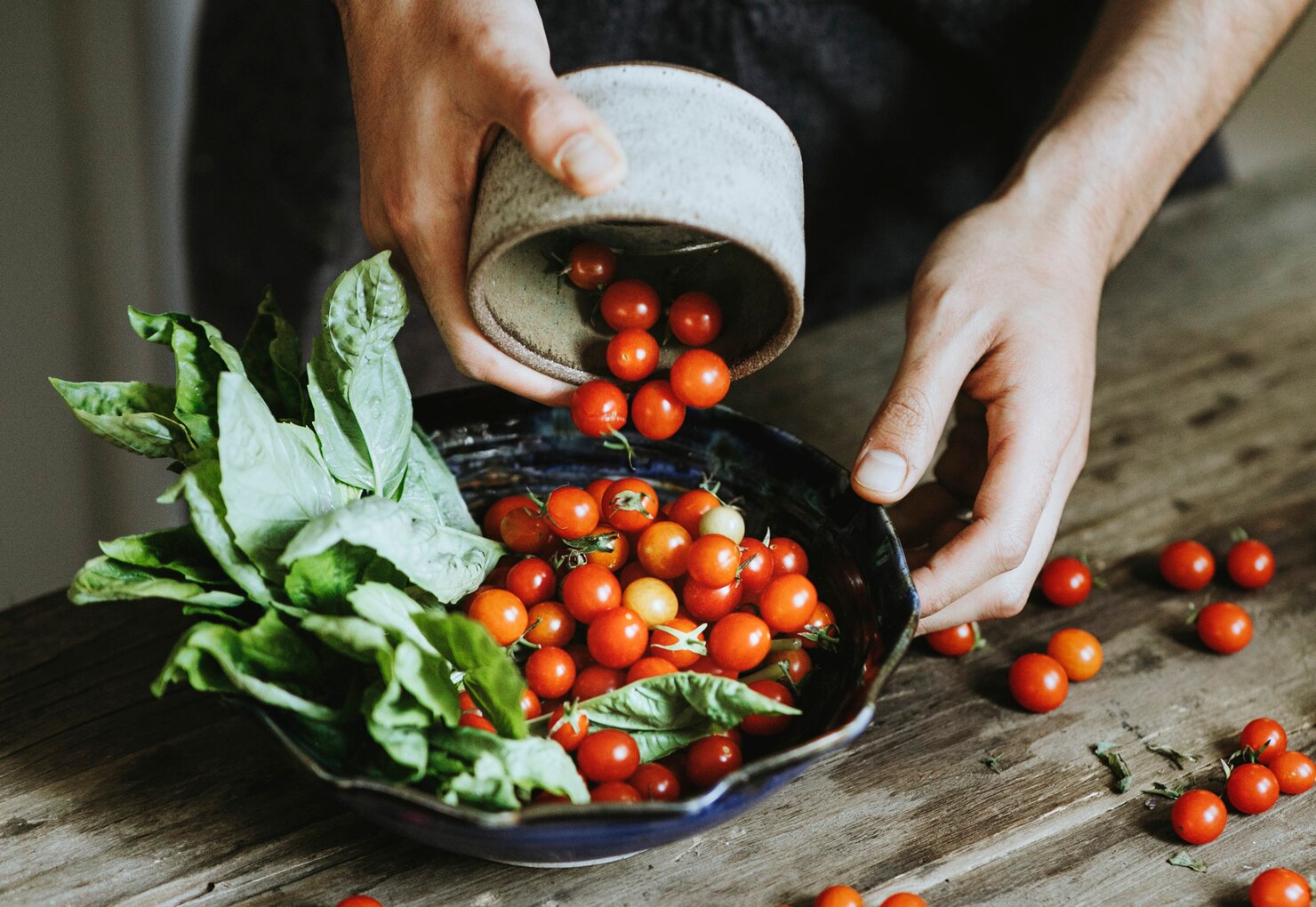 Detalle de preparación culinaria